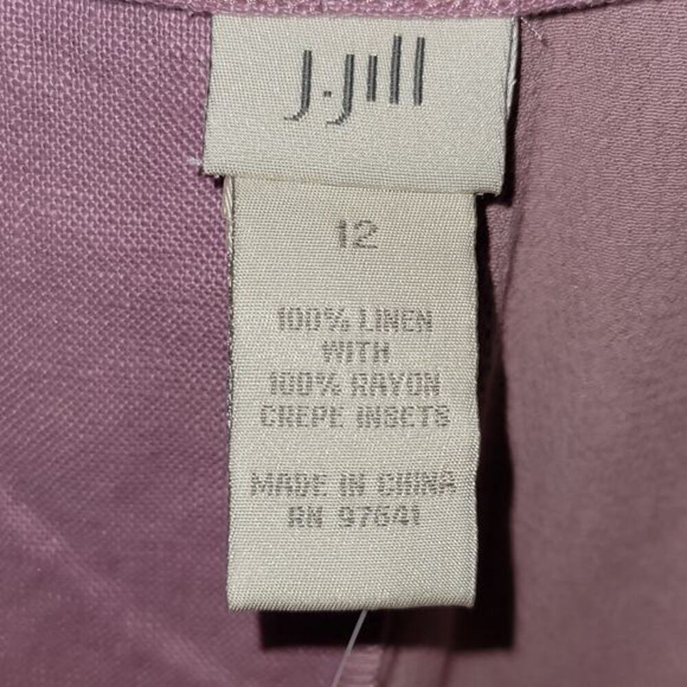 J. JILL VTG 90s Linen‎ Midi Skirt Wrap Pencil Womens Size 12 Patchwork Rose Pink - Picture 12 of 16